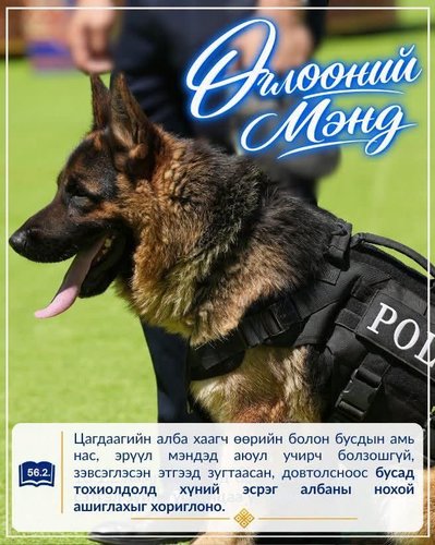 Монгол Улсын Цагдаагийн албаны тухай хуулиас...